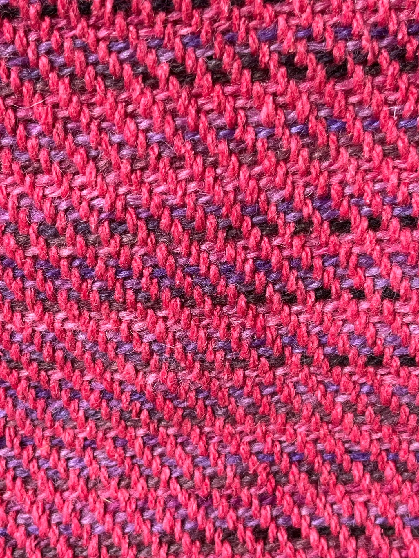 Bent Snap Tote 119 - pink textile / navy canvas