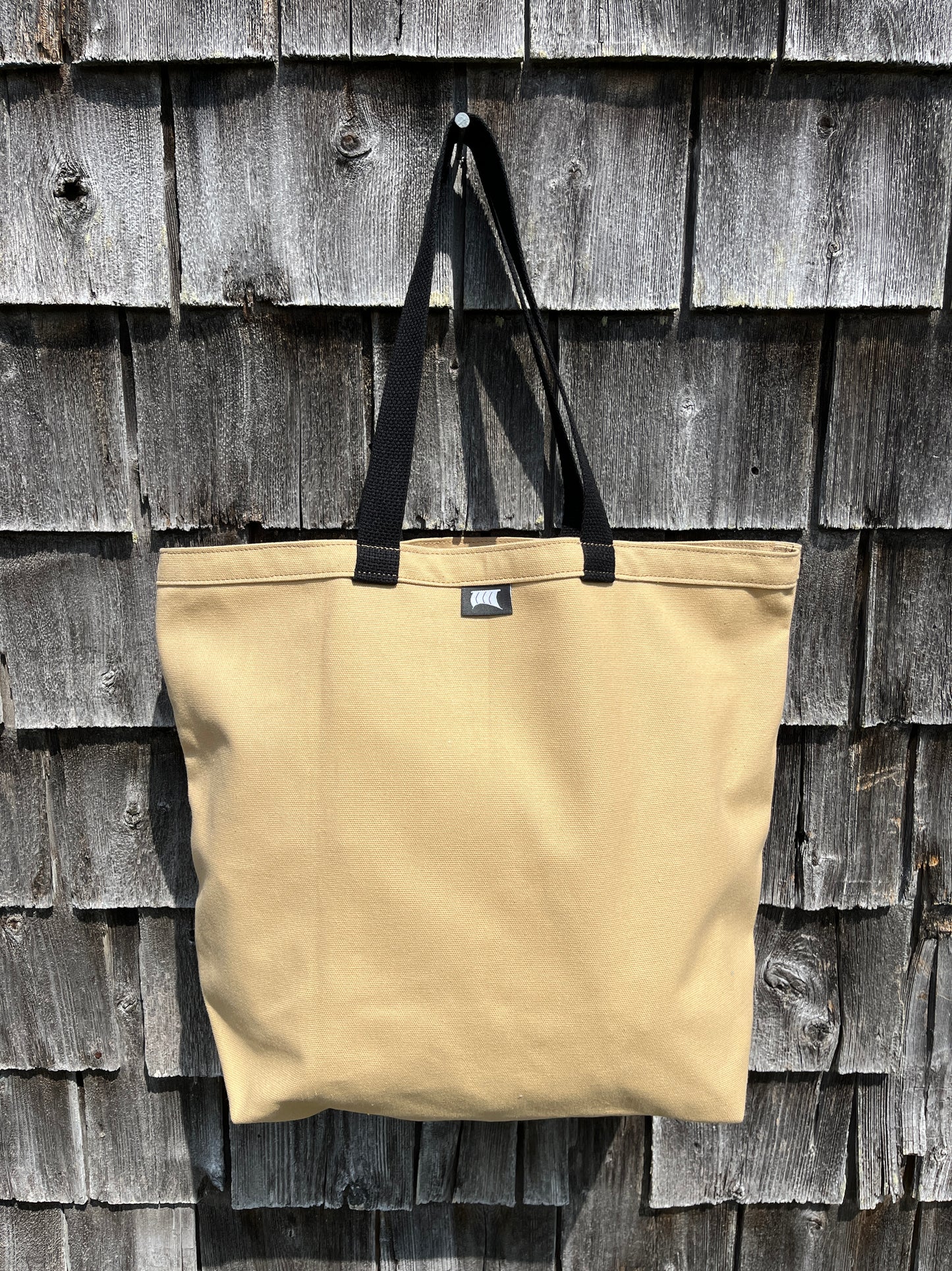 Market Tote - Khaki bag / black handles