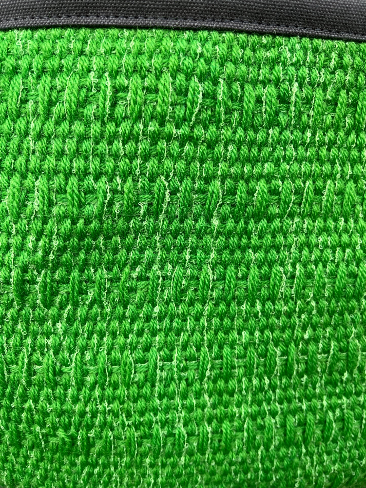 Bent Snap Tote 128 - Lime textile / Grey canvas