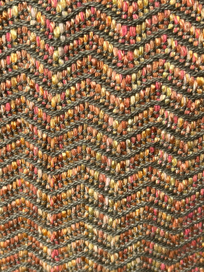 Bent Snap Tote 121 - olive salmon textile / olive canvas