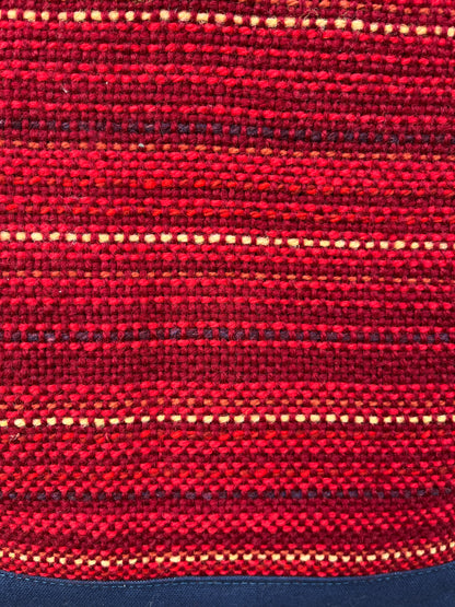 Bent Snap Tote 124 - Red textile / Navy canvas