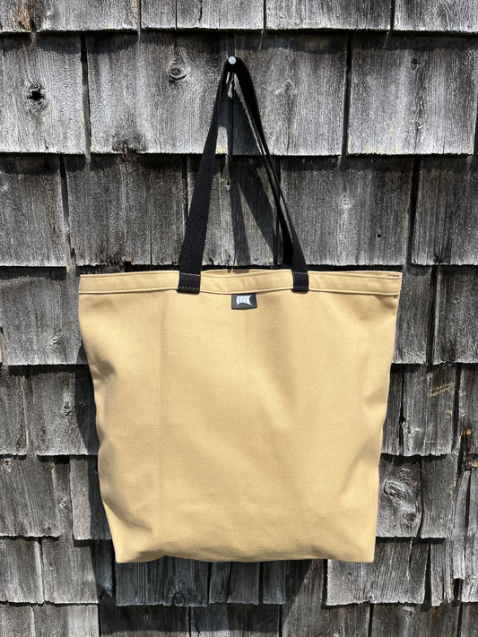 Market Tote - Khaki bag / black handles