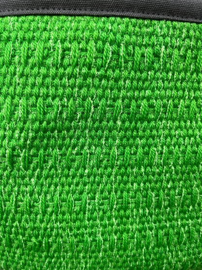 Bent Snap Tote 128 - Lime textile / Grey canvas