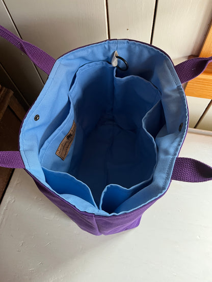 Bent Snap Tote 137 - purple textile / purple canvas