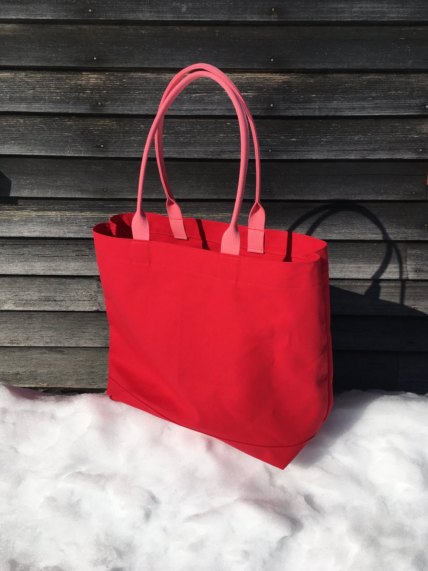 BIG RED TOTE - Red/pink