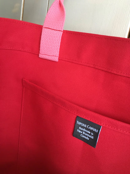 BIG RED TOTE - Red/pink